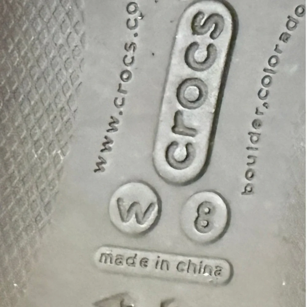 Crocs Mary Jane Flats Womens 8 Pre-Owned Shoe Brown Nubuck Leather SlipOn Travel